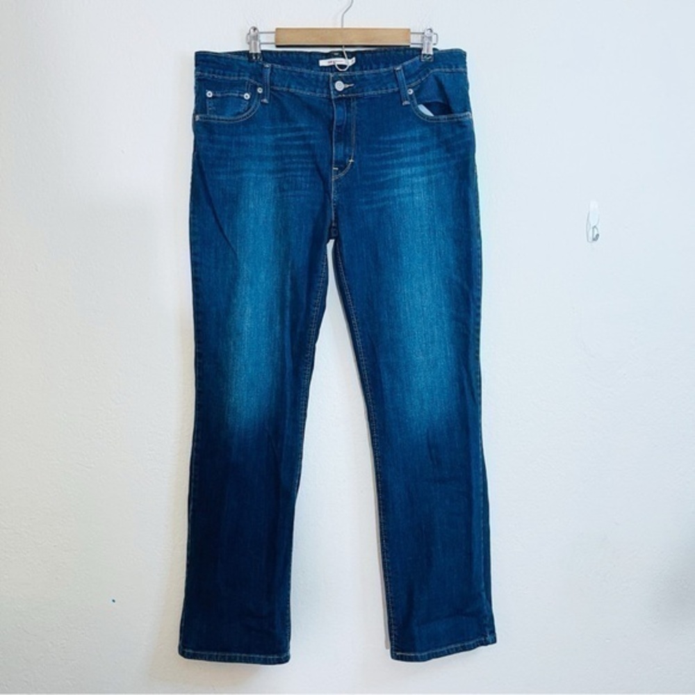 Levi’s 518 Straight Hi-Rise Jeans Women Size 17 Blue Pockets Stretch